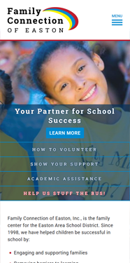 www.familyconnectionofeaston.org mobile screenshot