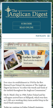 anglicandigest.org mobile screenshot